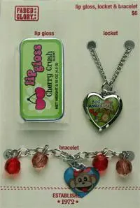 Recalled Lip Gloss, Locket, and Bracelet Set