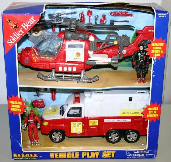 Recalled Fire Rescue Vehicle Toy Set