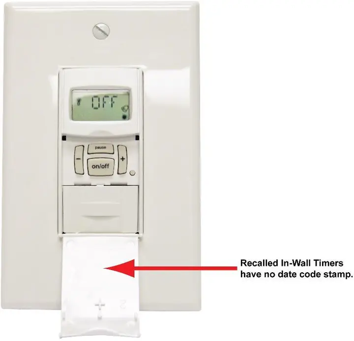 Recalled timers have no date code stamp