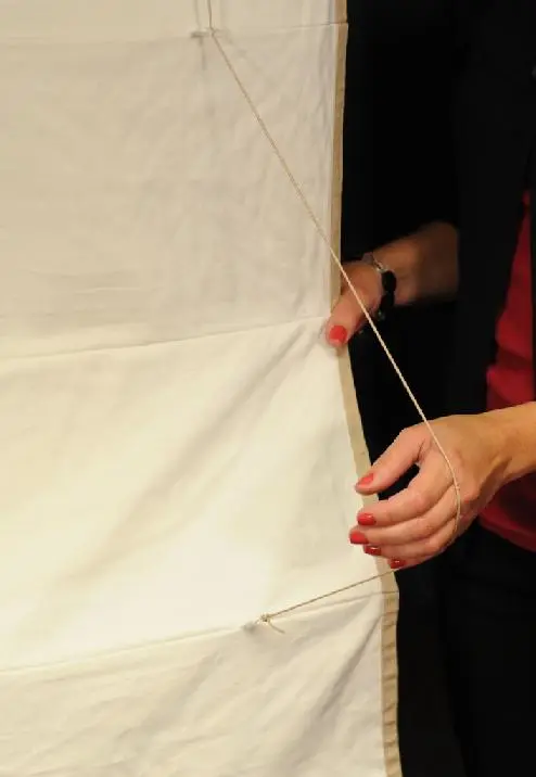 Picture of Recalled Roman Shade showing cord