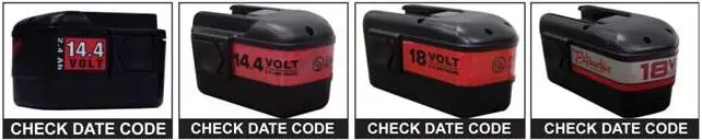 NiCad Battery Packs Check Date Code
