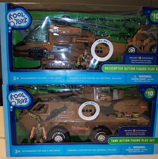 Recalled Helicopter Action Figure Play Set and Tank Action Figure Play Set