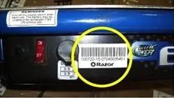 E300 Electric Scooter barcodes