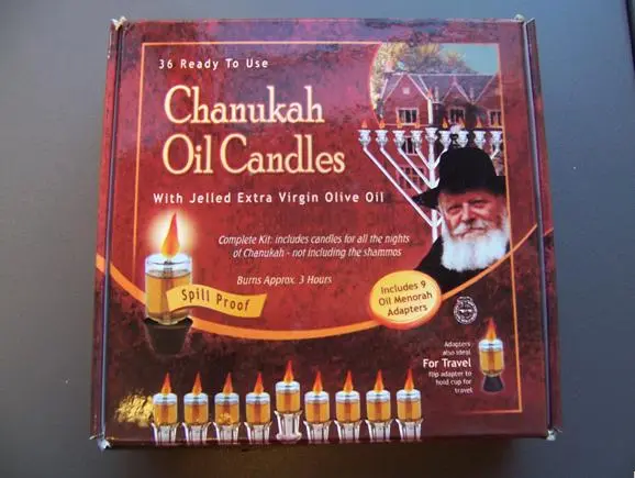 Recalled 36-count Chanukah Oil Candles