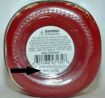 Mason Jar Candle Label, showing the size