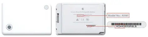 Recalled iBook G4 Battery