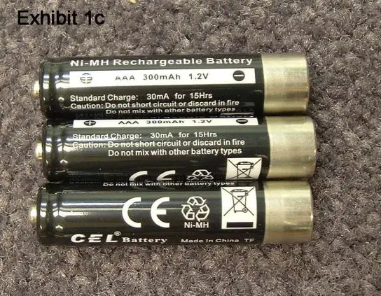 Exhibit 1c: Recalled Two-Way Radio batteries