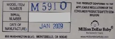 Recalled Crib Label