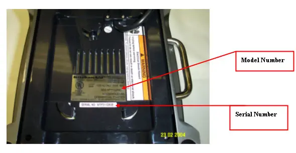 Model Number and Serial Number Locations