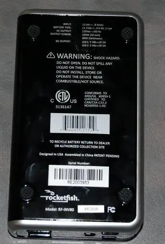 Recalled Universal AC/DC/USB Portable Power Source