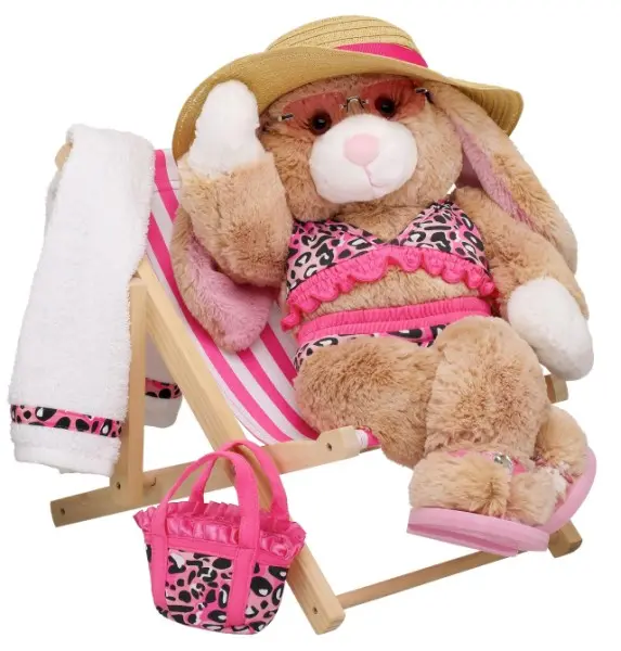 Toy chair with stuffed animal
