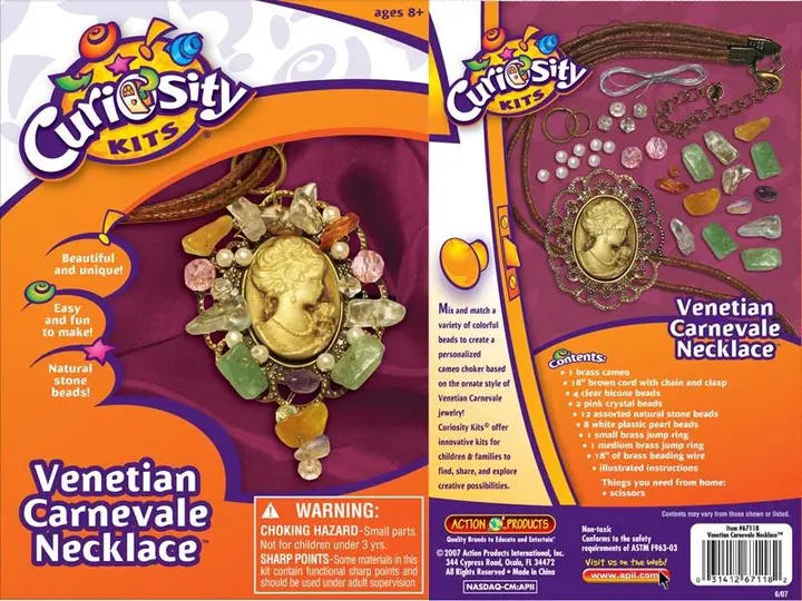 Recalled Venetian Carnevale Necklace Craft Kit