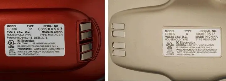 Recalled Cordless Stick Vacuum Serial Plates