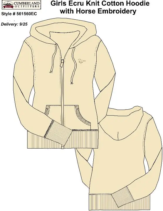 Recalled Girl's Ecru Knit Cotton Hoodie