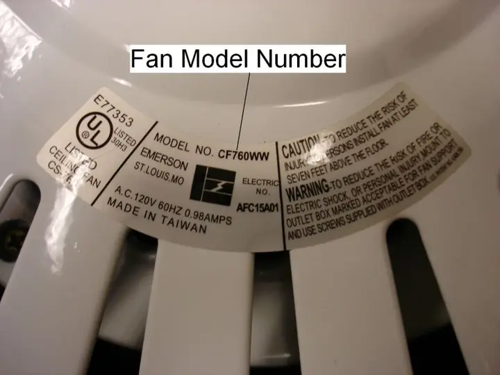 Location of Model Number