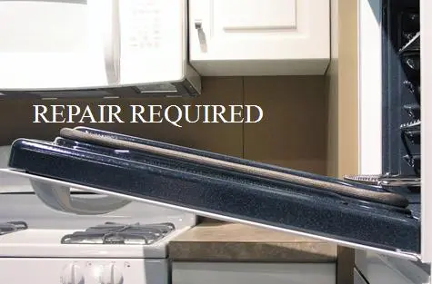 Oven requiring repair