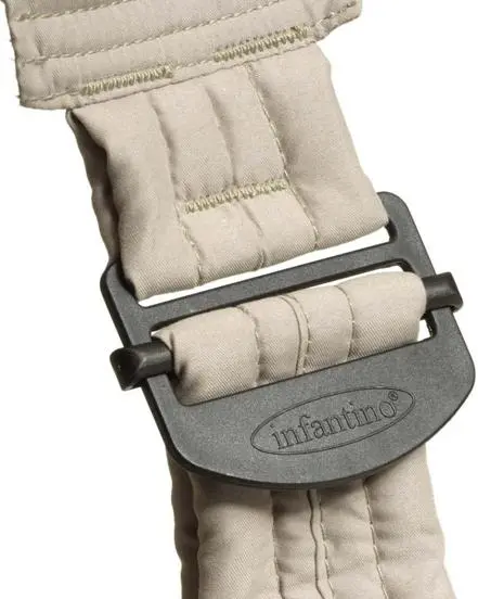 Plastic slider on fabric strap