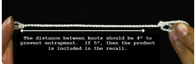 Detail of the distance between net knots