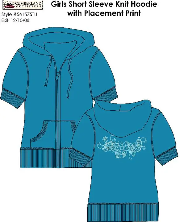 Recalled Girl's Short Sleevs Knit Hoodie